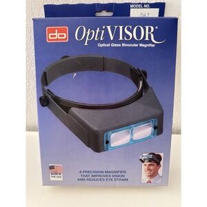 DO Optivisor DA7 Optical Glass Binocular Magnification Visor - NEW Made In USA